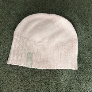 Pink knitted beanie